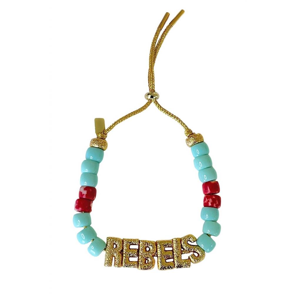 NEW LUCKY STAR JEWELS eye candy rebels id bracelet in blue and red